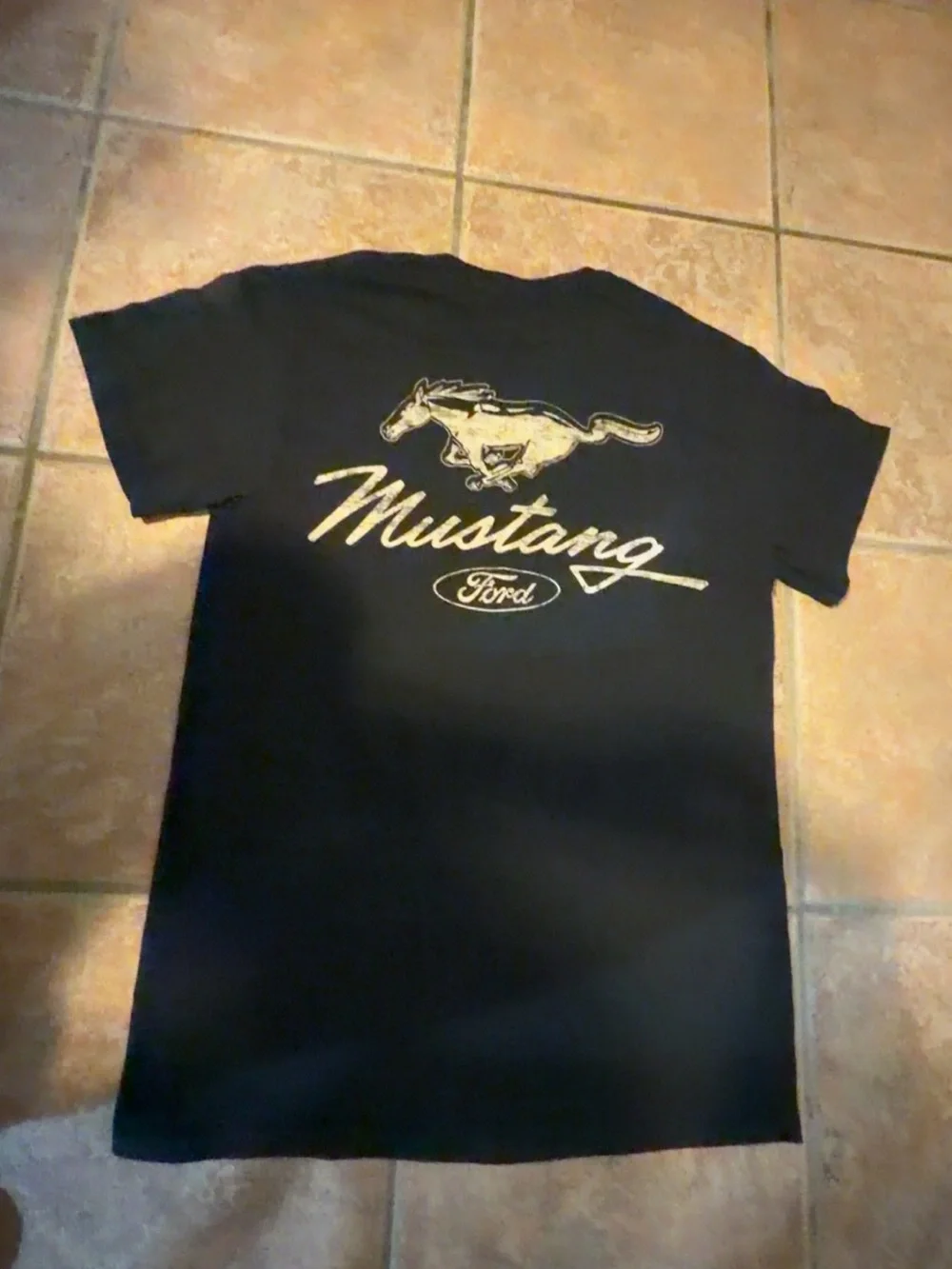 Ford' Black 'Ride the Pony' Mustang Graphic Tee